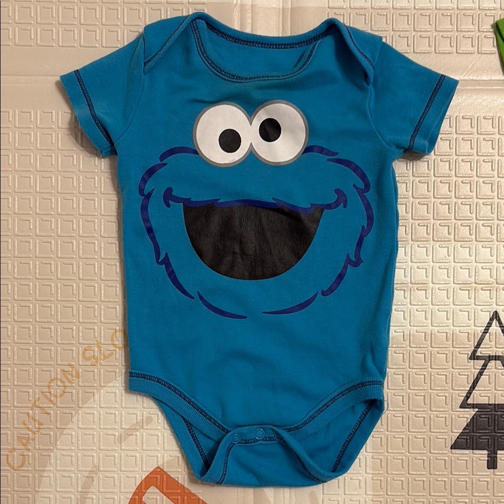 Sesame Street Blue Baby Onesie - Picture 3 of 16